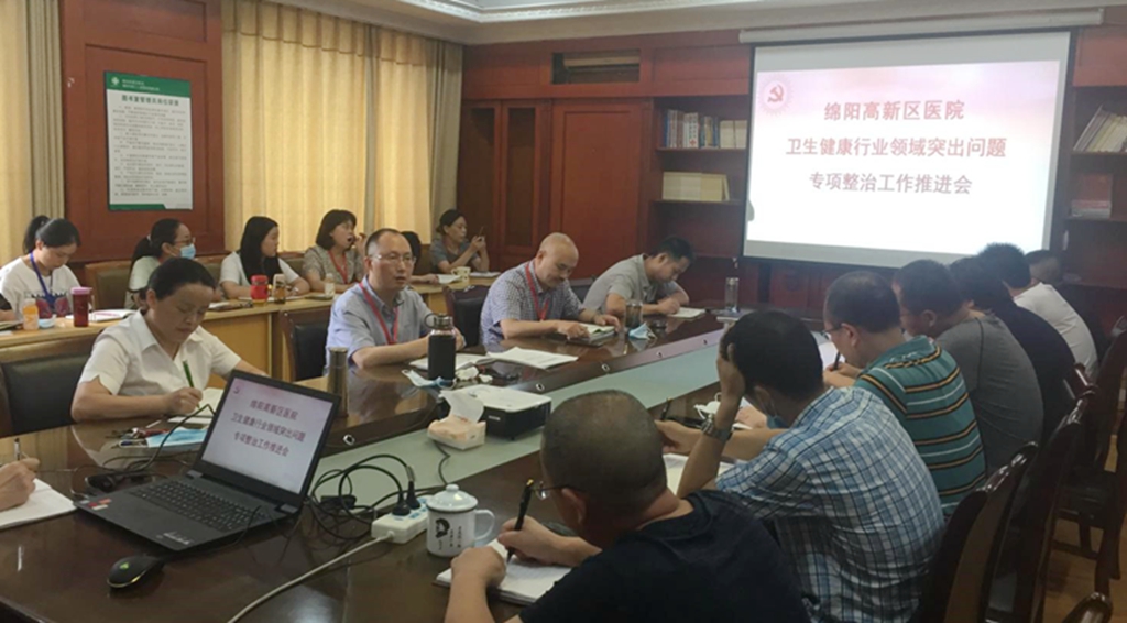 高新分院召开卫生健康行业领域突出问题专项整治工作推进会